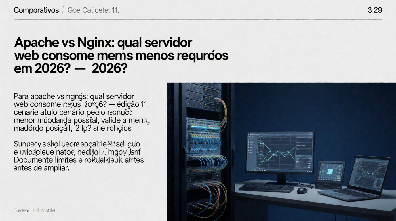 Infraestrutura de servidores e cloud: Apache vs Nginx: qual servidor web consome menos recursos em 2026?: com exemplos práticos