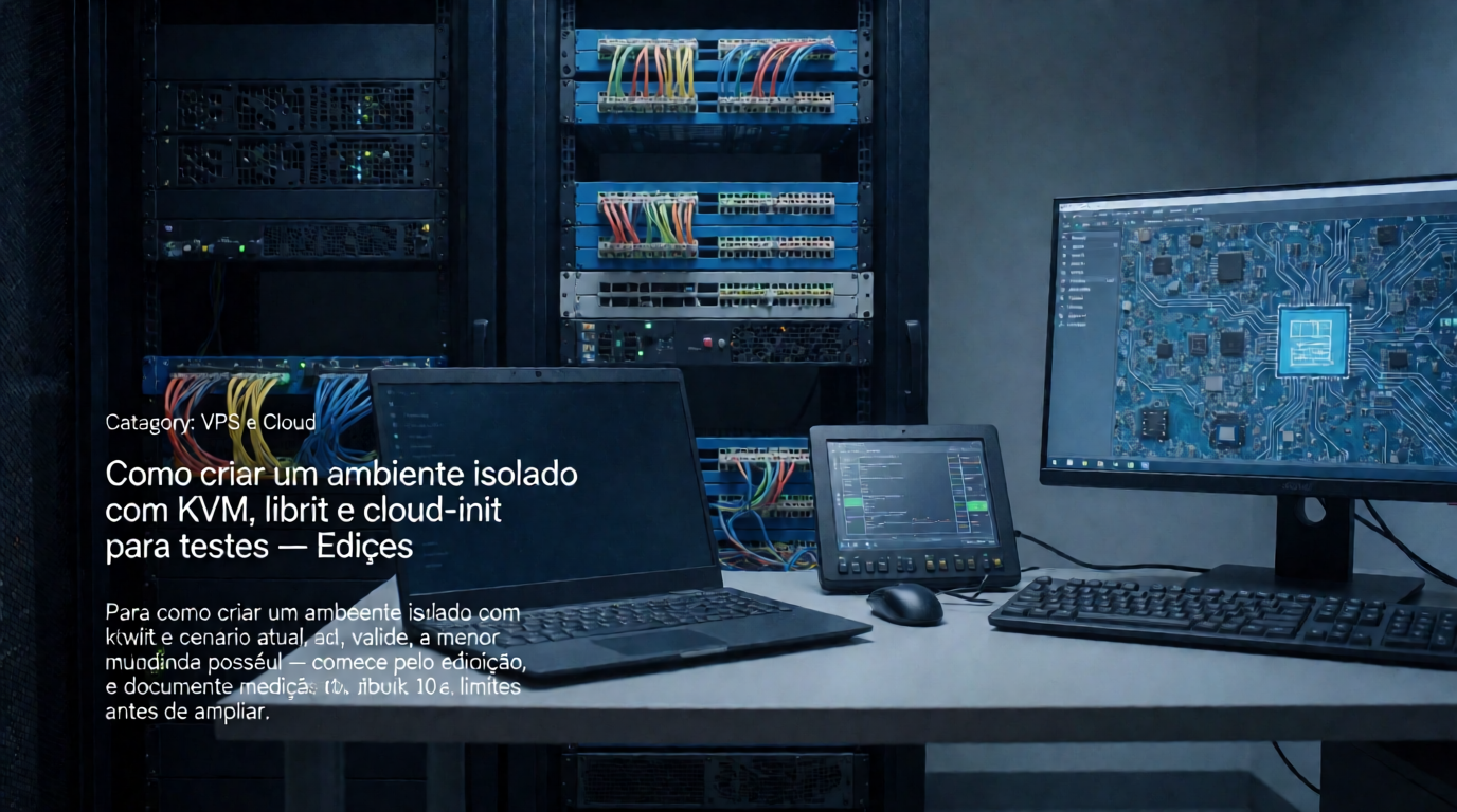 Infraestrutura de servidores e cloud: Como criar um ambiente isolado com KVM, libvirt e cloud-init para testes: custos e capacidade