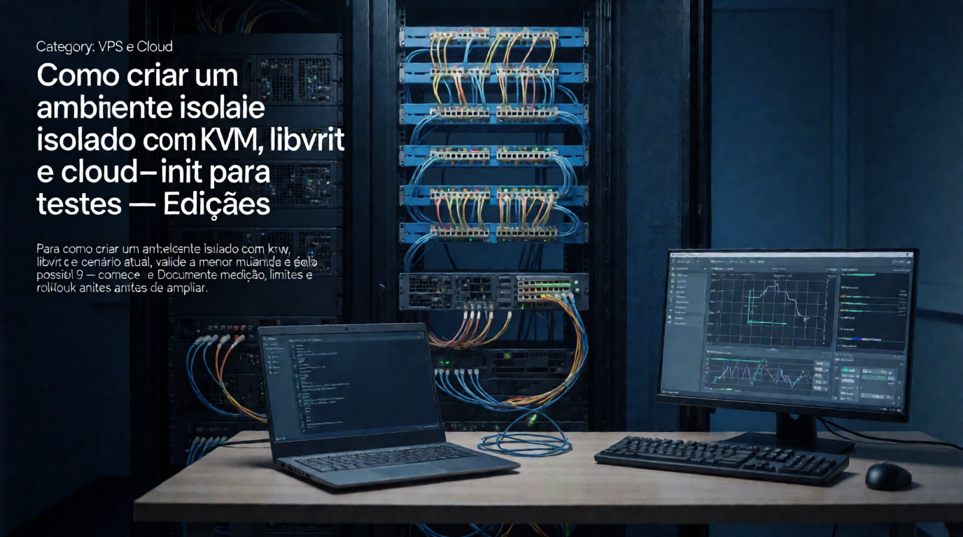 Infraestrutura de servidores e cloud: Como criar um ambiente isolado com KVM, libvirt e cloud-init para testes: para equipes pequenas