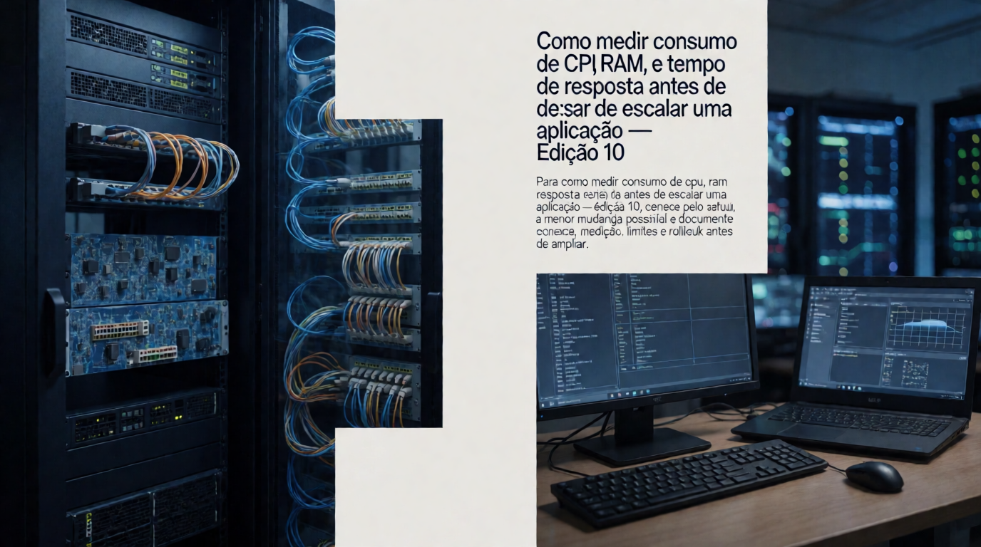 Infraestrutura de servidores e cloud: Como medir consumo de CPU, RAM e tempo de resposta antes de escalar uma aplicação: erros comuns e rollback