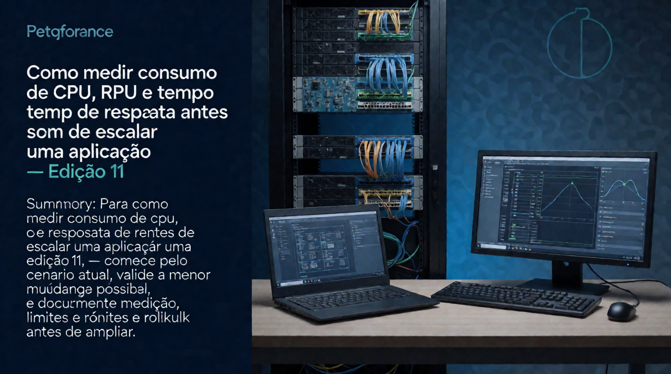 Infraestrutura de servidores e cloud: Como medir consumo de CPU, RAM e tempo de resposta antes de escalar uma aplicação