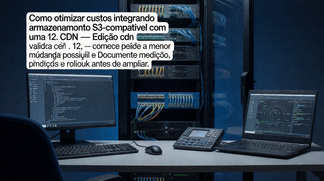 Infraestrutura de servidores e cloud: Como otimizar custos integrando armazenamento S3-compatível com uma CDN: erros comuns e rollback