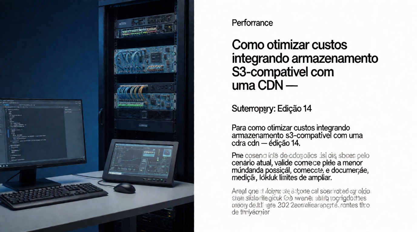 Infraestrutura de servidores e cloud: Como otimizar custos integrando armazenamento S3-compatível com uma CDN: validação em laboratório