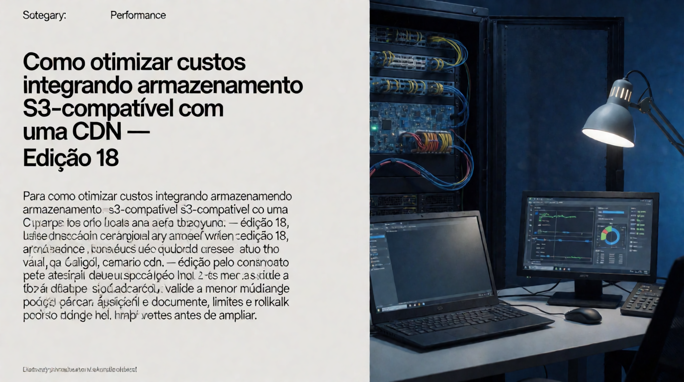Infraestrutura de servidores e cloud: Como otimizar custos integrando armazenamento S3-compatível com uma CDN: custos e capacidade
