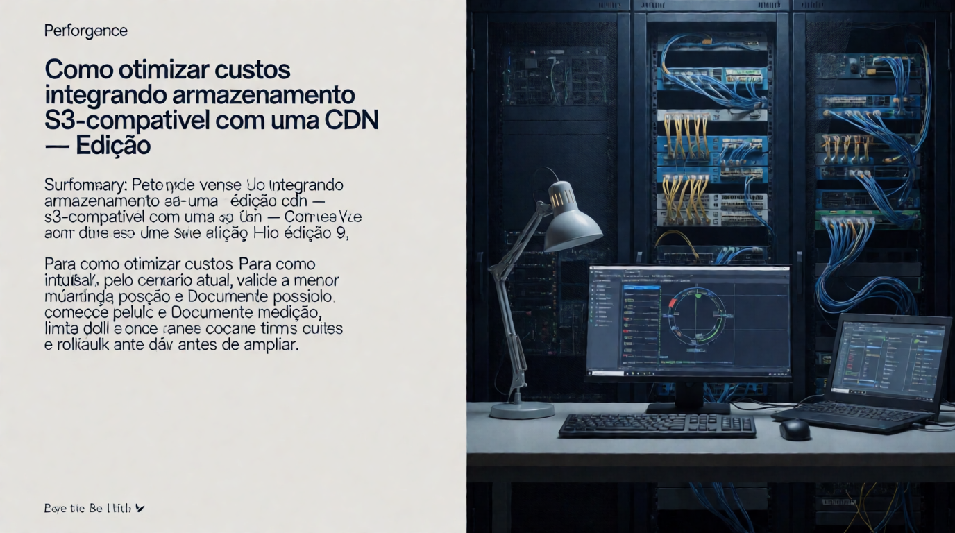 Infraestrutura de servidores e cloud: Como otimizar custos integrando armazenamento S3-compatível com uma CDN: como medir antes de mudar