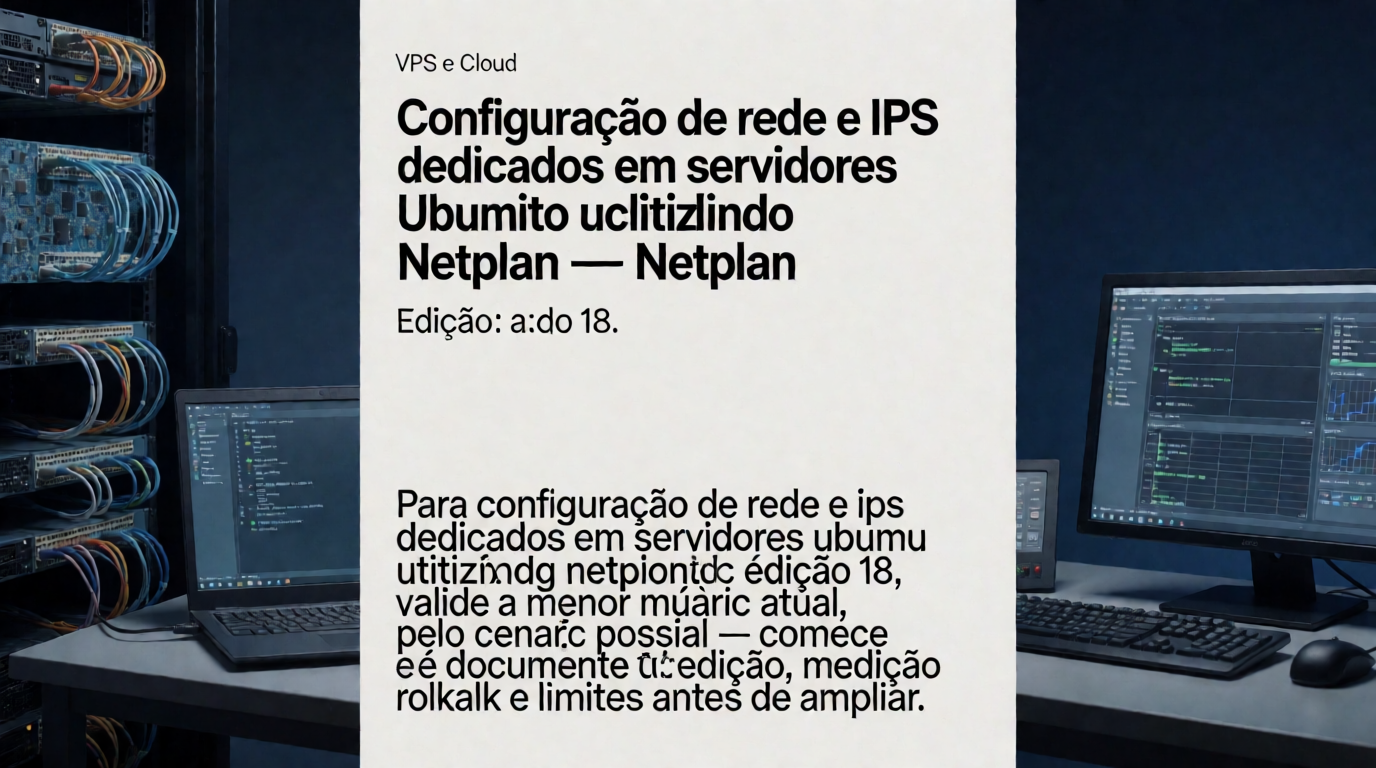 Infraestrutura de servidores e cloud: Configuração de rede e IPs dedicados em servidores Ubuntu utilizando Netplan: para equipes pequenas