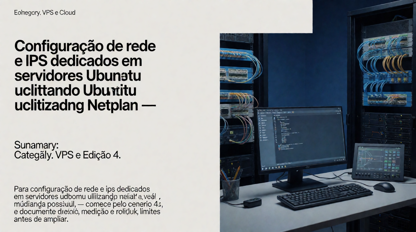 Infraestrutura de servidores e cloud: Configuração de rede e IPs dedicados em servidores Ubuntu utilizando Netplan: troubleshooting