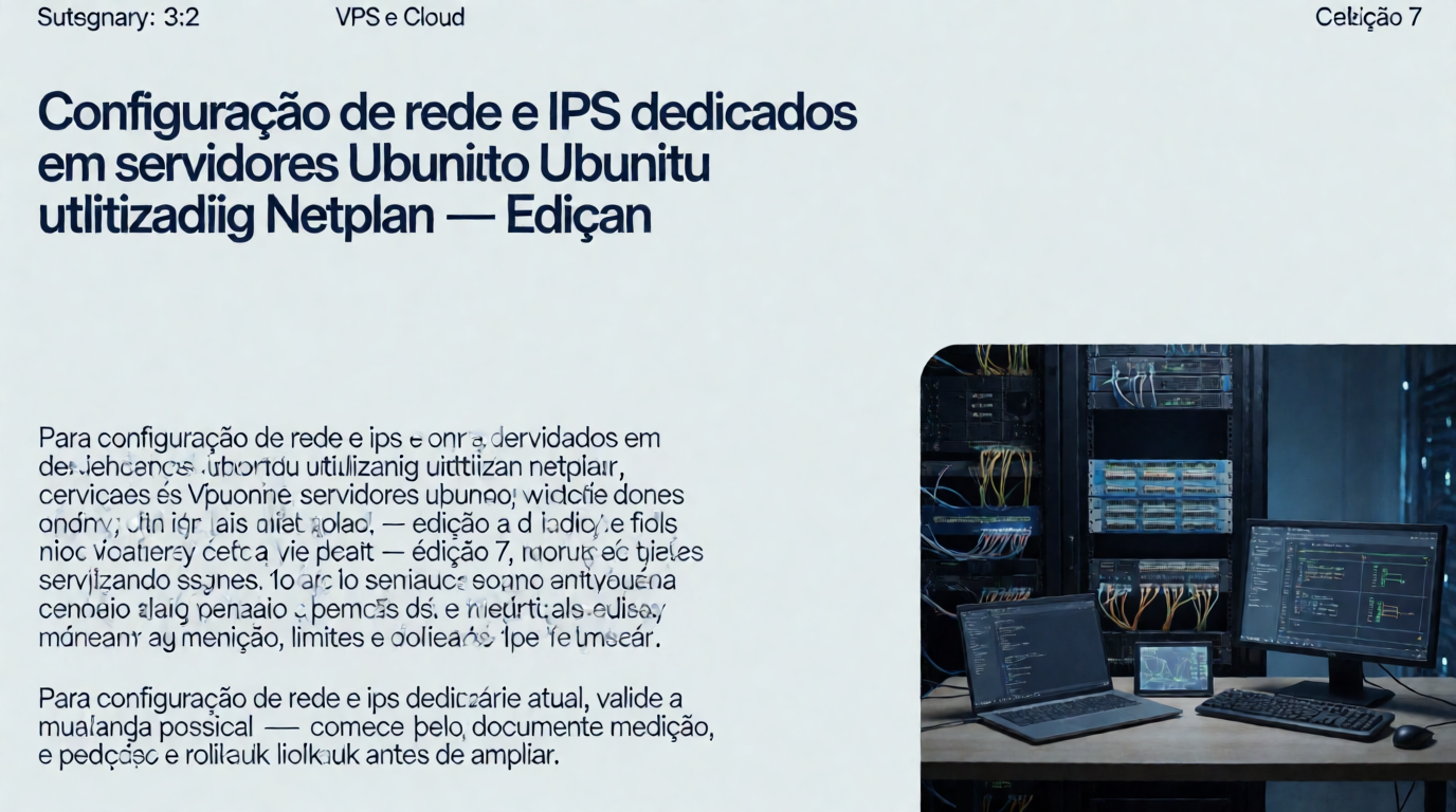 Infraestrutura de servidores e cloud: Configuração de rede e IPs dedicados em servidores Ubuntu utilizando Netplan: erros comuns e rollback
