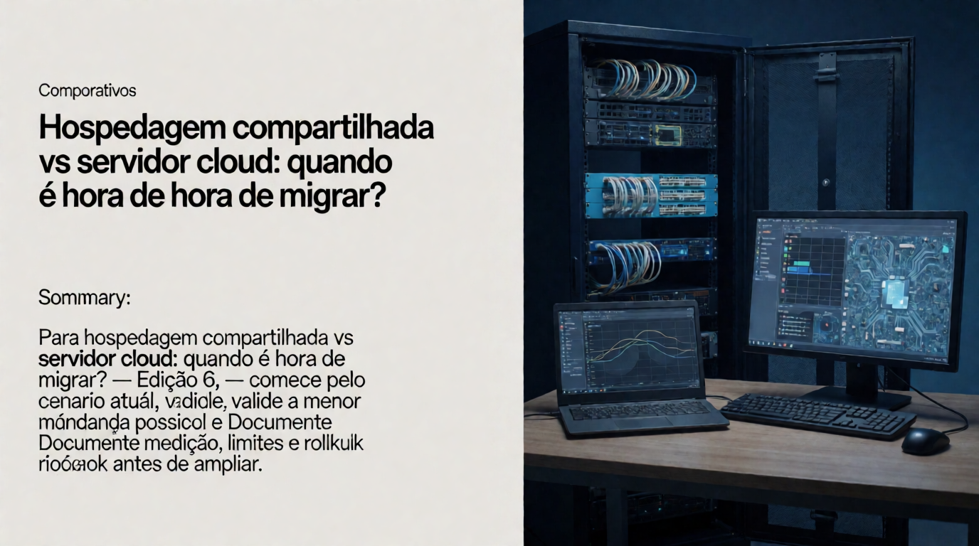 Infraestrutura de servidores e cloud: Hospedagem compartilhada vs servidor cloud: quando é hora de migrar?: erros comuns e rollback