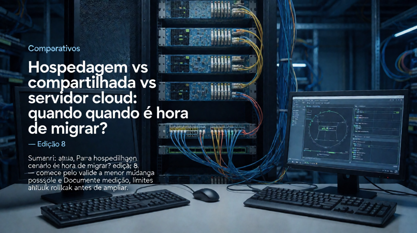 Infraestrutura de servidores e cloud: Hospedagem compartilhada vs servidor cloud: quando é hora de migrar?: custos e capacidade